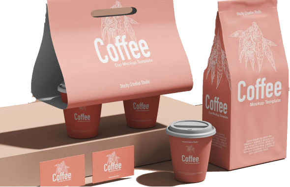 Cafés embalados para entrega